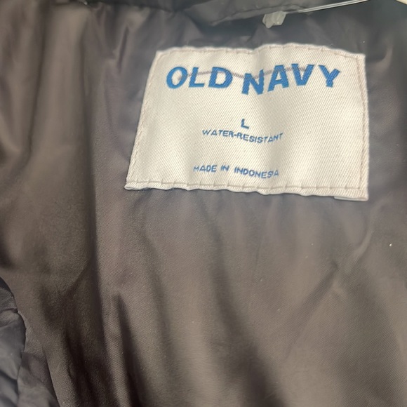 NWOT Old navy crop puffer jacket size xl red plaid water resistant full zip - Picture 4 of 6